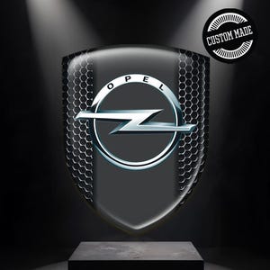 Domed Shield Emblem Opel Logo|| Self-adhesive Silicone Sticker|| Epoxy Resin Badge All Size
