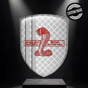 Domed Shield Emblem Shelby Logo|| Self-adhesive Silicone Sticker|| Epoxy Resin Badge All Size