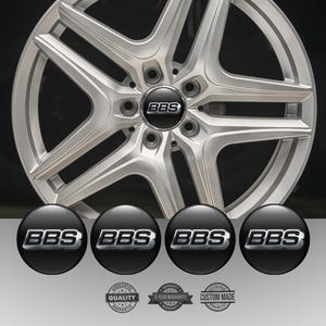 Best Design 4 pcs of Silicone Stickers for Wheel Caps Rims BBS /// Self-adhesive Emblems for Center wheel caps