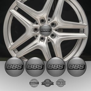 Best Design 4 pcs of Silicone Stickers for Wheel Caps Rims BBS /// Self-adhesive Emblems for Center wheel caps