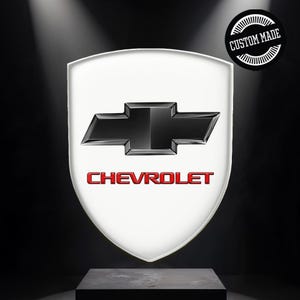 Domed Shield Emblem Chevrolet Logo|| Self-adhesive Silicone Sticker|| Epoxy Resin Badge All Size
