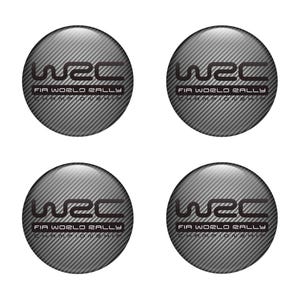 Best Design 4 pcs of Silicone Stickers for Wheel Caps Rims WRC /// Self-adhesive Emblems for Center wheel caps
