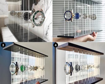 Handmade 3D Mechanical Watch Art Display, Layered Disassembled Timepiece, Floating Watch Parts Sculpture, Luxury Desk Decor, Gift for Him