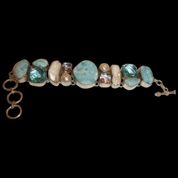 Sterling Silver Statement Bracelet - Custom One o… - image 5