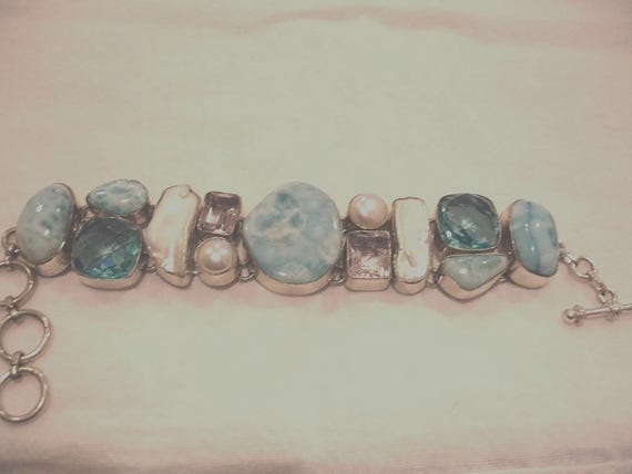 Sterling Silver Statement Bracelet - Custom One o… - image 7