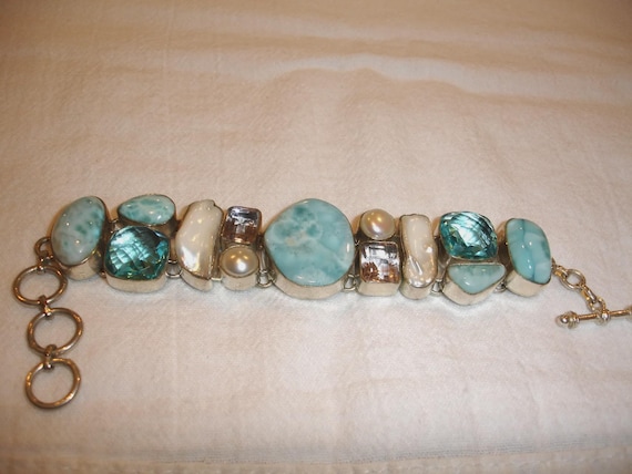 Sterling Silver Statement Bracelet - Custom One o… - image 2