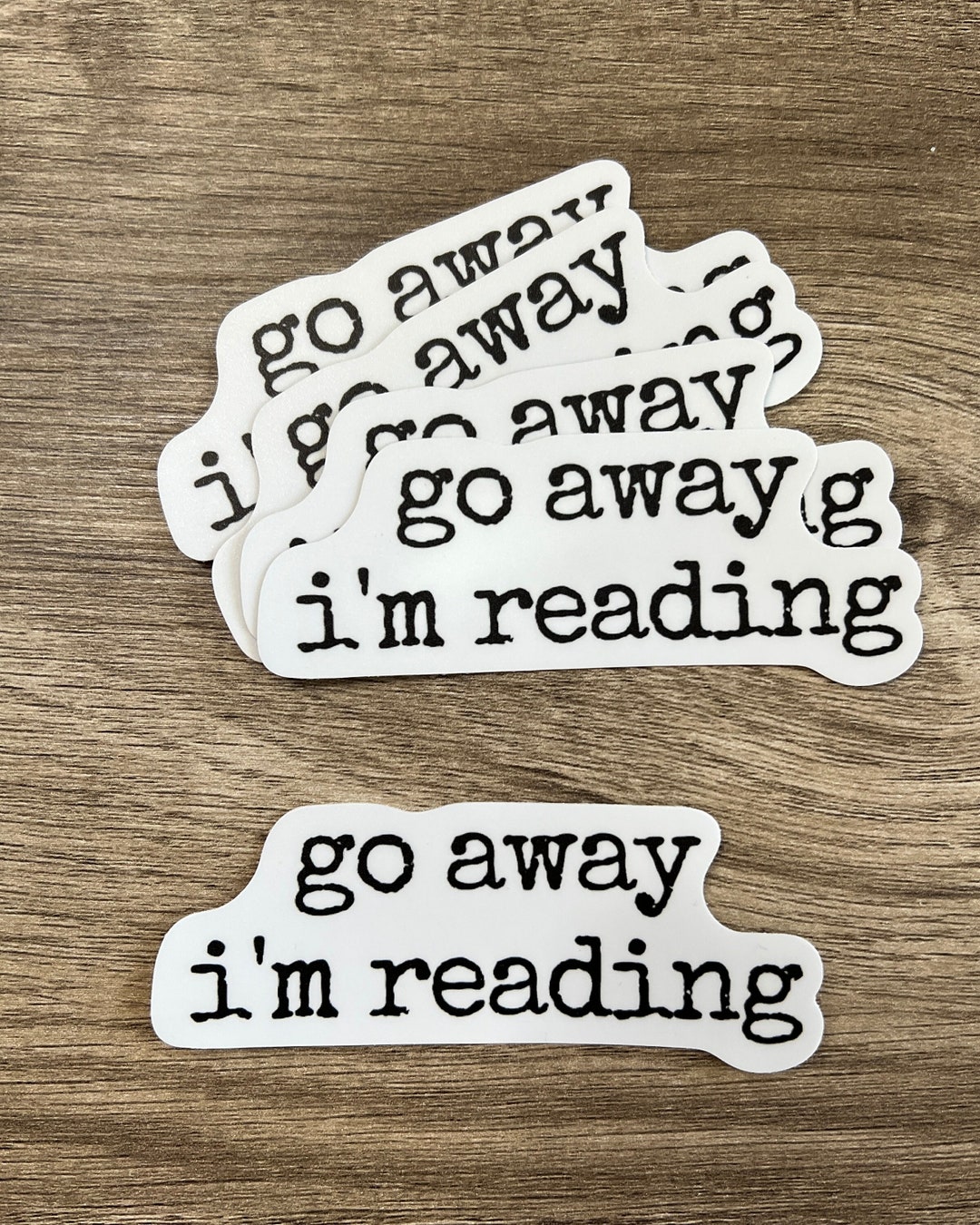 Go Away I'm Reading Vinyl Sticker - Etsy