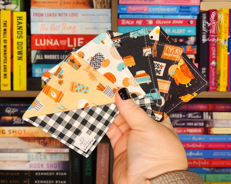 Fabric Corner Bookmark  Gifts for readers book lovers  image 1