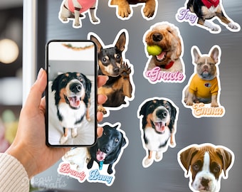 Custom Dog Photo Magnet, Personalized Pet Fridge Magnet, Dog Mom Gift, Custom Refrigerator Magnet from Your Picture, Funny Pet Keepsake
