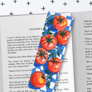 Sardines Tomato Bookmarks, Mediterranean Bookmark Set, Italian Summer Bookish Gift, Coastal Aesthetic Double-Sided Glossy Bookmarks