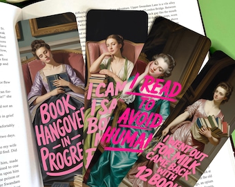 Funny Vintage Bookmarks, Sarcastic Quotes Bookmark Set, Reading Humor Bookish Gift, Vintage Painting Aesthetic Double-Sided Glossy Bookmarks