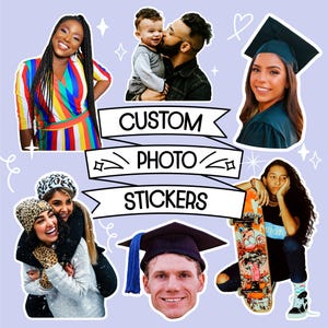 Custom Photo Stickers, Personalized Face Stickers, Custom Portrait Stickers, Turn Your Photo To Sticker, Custom Stickers Waterproof Vinyl