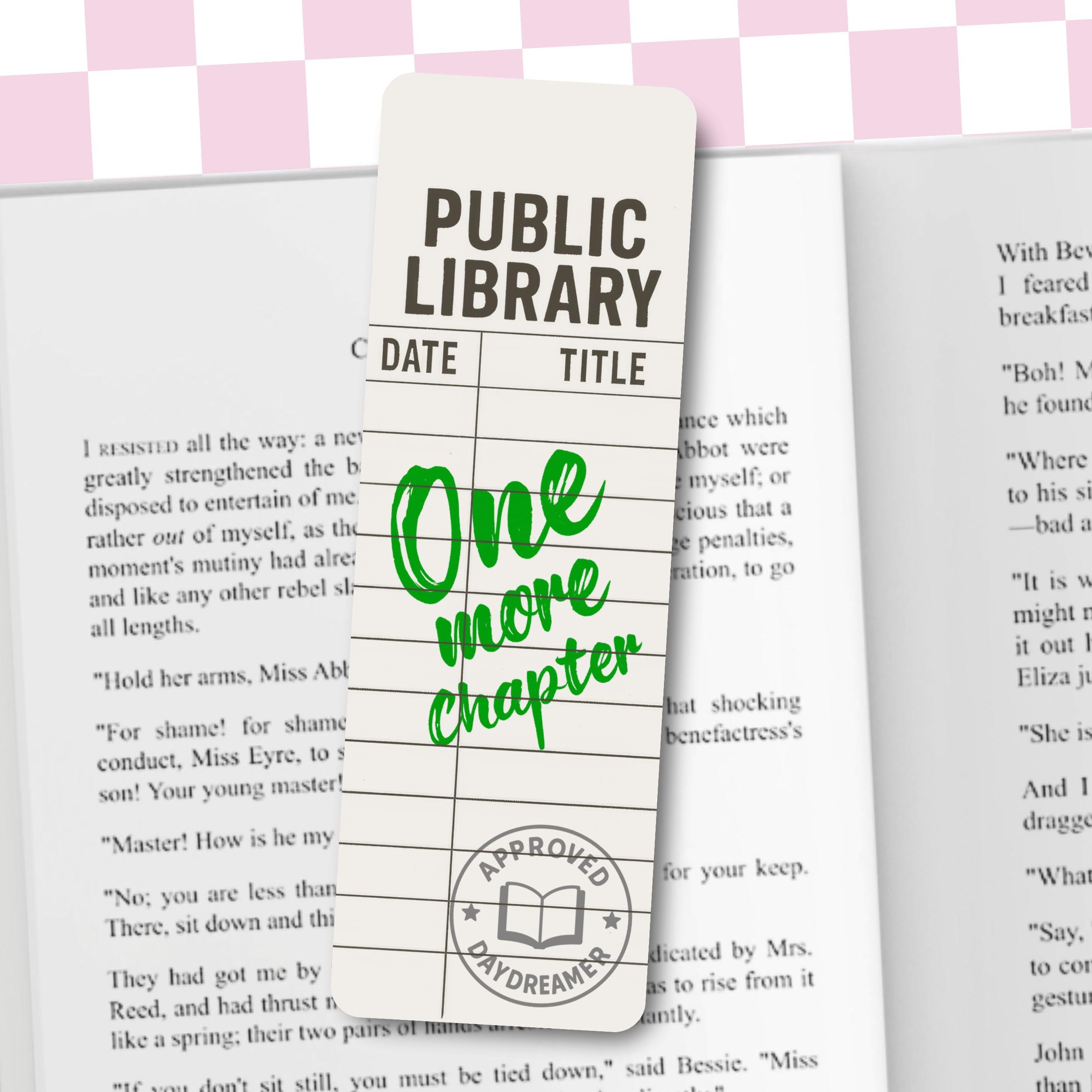 Library Card Bookmarks, Vintage Public Library, Funny Bookmark Set ...