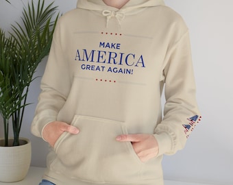 MAGA Trump Hoodie, Political Sweatshirt, Patriotic Gift, Republican Apparel, Conservative Clothing, USA Election Top