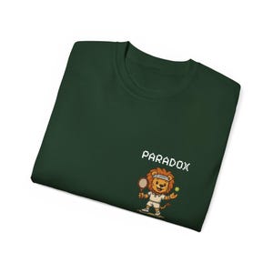 Pixel Art Lion Playing Tennis - Paradox Designs Retro Animal Illustration