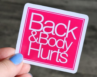 Rücken und Körper tut weh Sticker