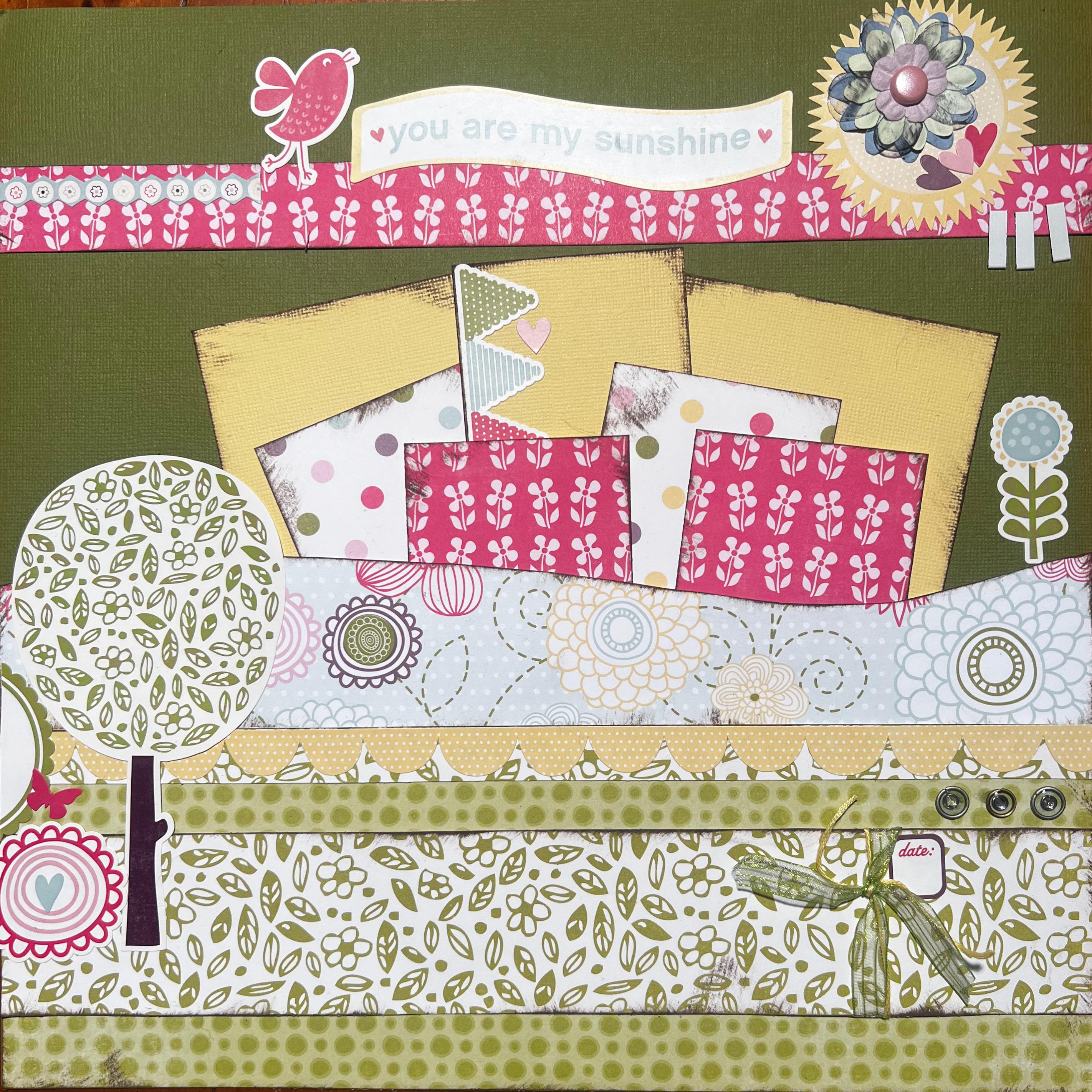 You Are My Sunshine ~ 12x12, 2-page, PRE-MADE Scrapbook Layout - Etsy