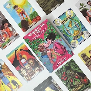 Tarot del Amor Moderno de Ethony / Baraja de Tarot del Amor y las Relaciones / Cartas de Tarot Independientes Ilustradas / Baraja de Tarot del Amor Propio con Guía Espiritual