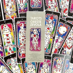 Oreste Zevola Tarot | Vintage surrealistisch tarotdeck | Zeldzame kunsttarot | Italiaanse indiekaarten | Niet meer gedrukte verzameltarot Limited Edition