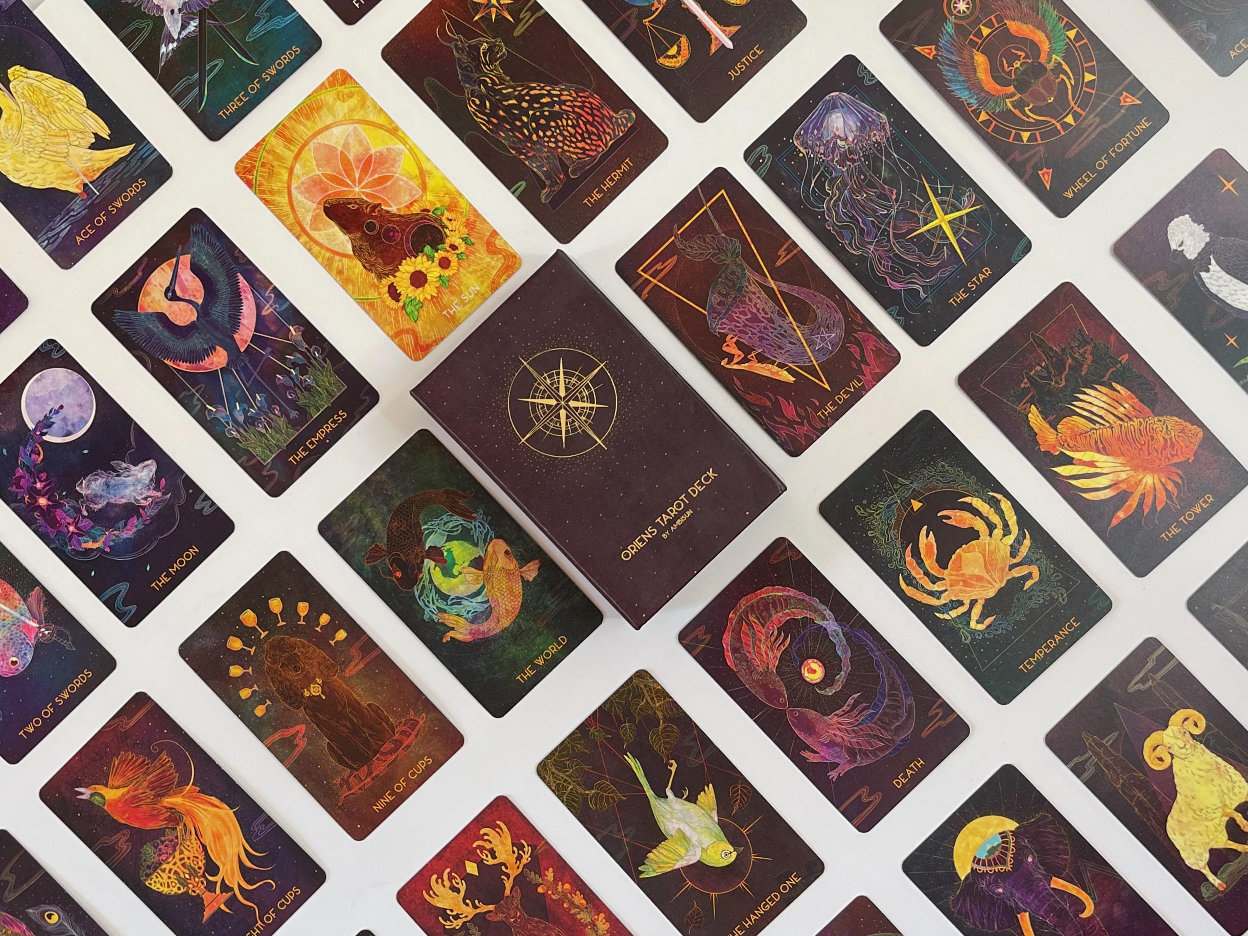 Oriens Tarot Mini | Ambi Sun Kickstarter | Animal Tarot Deck