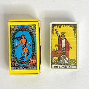 Baralho de Tarô Rider-Waite em Miniatura | Cartas de Tarô Vintage | Mini Tarô Lacrado | Baralho de Tarô Raro Fora de Catálogo | Tarô de Viagem | Tarô Colecionável