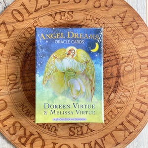 Jeu de cartes Oracle Angel Dreams – Doreen Virtue et Melissa Virtue – Épuisé – Cartes Oracle rares POO – Jeu de 55 cartes avec guide – Hay House