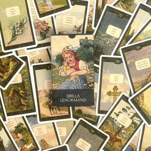 Sibilla Lenormand | Deck Oracle Lo Scarabeo | Nouveau scellé | Cartes divinatoires italiennes | Deck de divination rare en POO