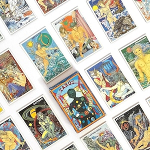 Tarot Astro Kármico de Eric Jansen / Baraja de Tarot Vintage de 1991 / Agotada / Tarot Astrológico / Cartas de Tarot Raras / Baraja de Tarot Retro