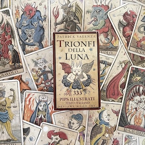 Baralho de Tarô Trionfi Della Luna 333 | Edição Italiana Ilustrada Pips | Patrick Valenza Deviant Moon | Cartas de Tarô Indie OOP Raras