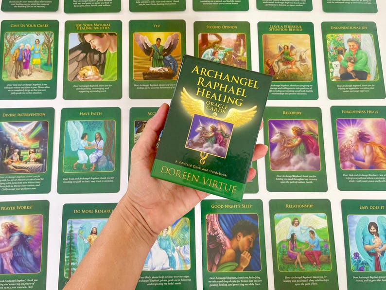 Rare Archangel Raphael Healing Oracle Cards by Doreen Virtue: Sealed ...