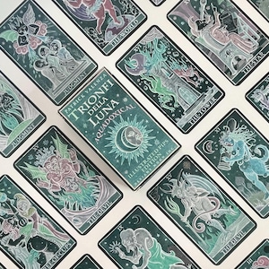 Tarot Aquadóxico Trionfi della Luna con ilustraciones de puntos / Patrick Valenza / Edición limitada rara / Marsella invertida Aqua / Baraja de tarot independiente