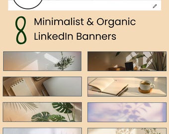 Minimalist LinkedIn Banner Bundle: Organic and Professional Images, Corporate Design (Digital Download)