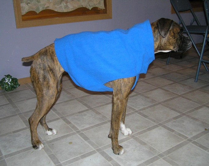 Custom Made Boxer Dog Fleece Jacket Etsy