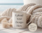 Canva Mug Mockup Template: Coastal Cowgirl Design (Digital Download 9.3x8.2 inches)