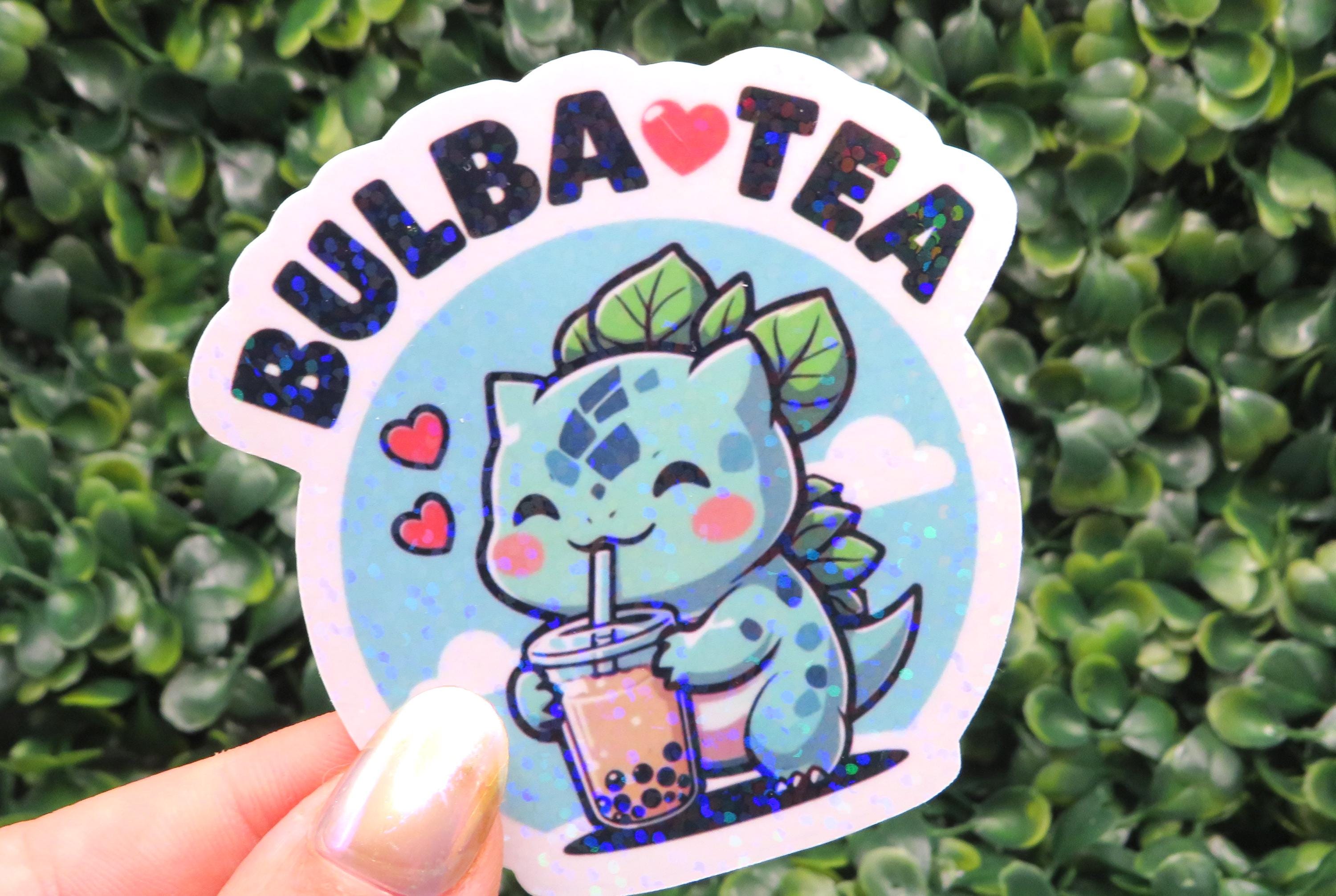 Bulba Tea Sticker: Adorable Bulbasaur Boba Vinyl Decal - Etsy