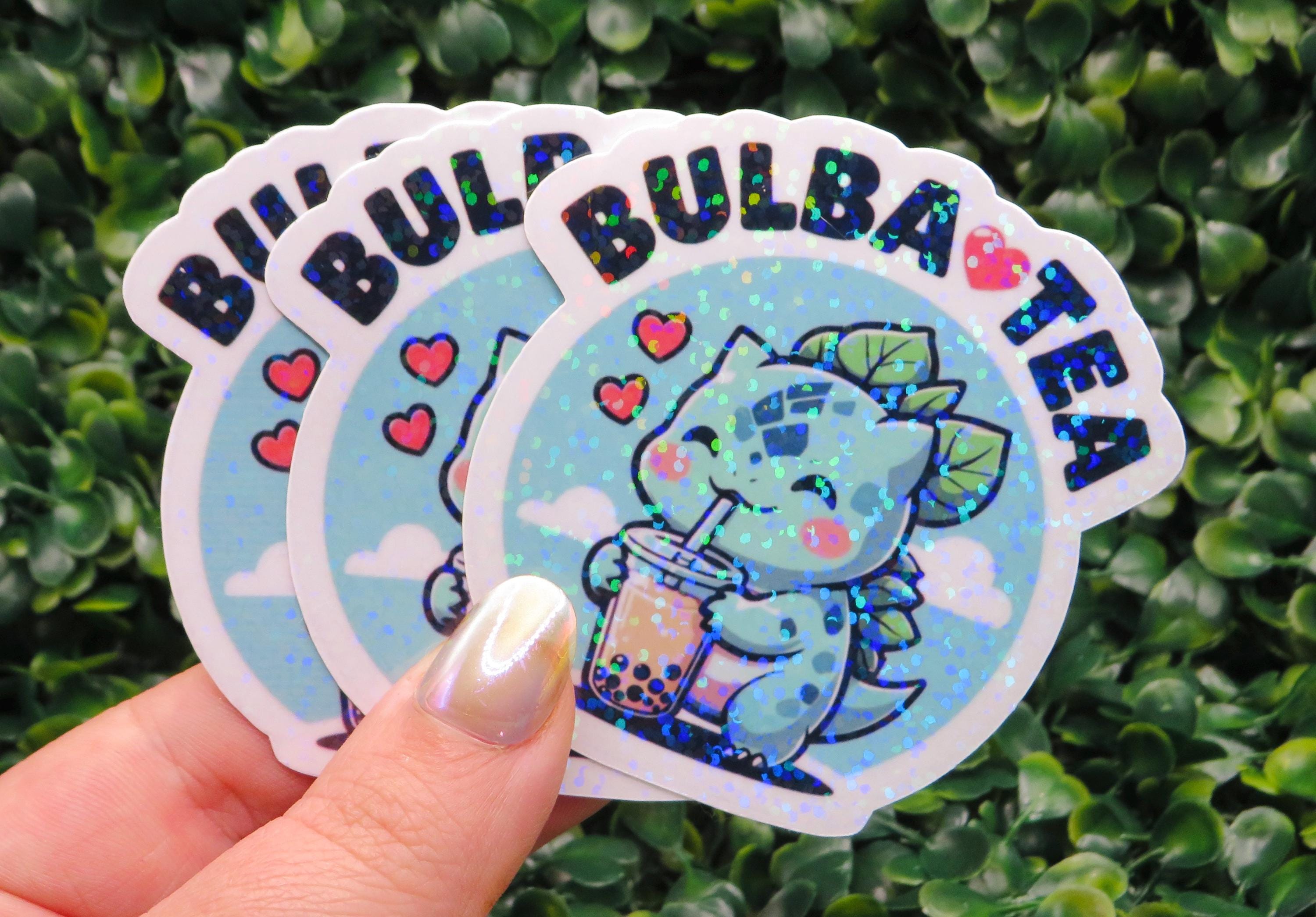 Bulba Tea Sticker: Adorable Bulbasaur Boba Vinyl Decal - Etsy