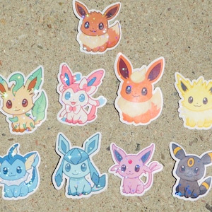 Sparkly Eeveelution Holographic Stickers