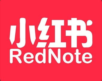 RedNote logo for Pin creation, printing, online posting, Xiao Hong Shu logo, for 小红书 TikTok Refugees in PDF, Vector, SVG, Png, RGB Customize