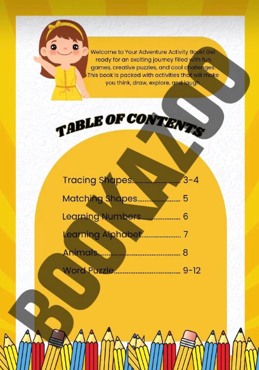 Activity Book for Kids - Etsy