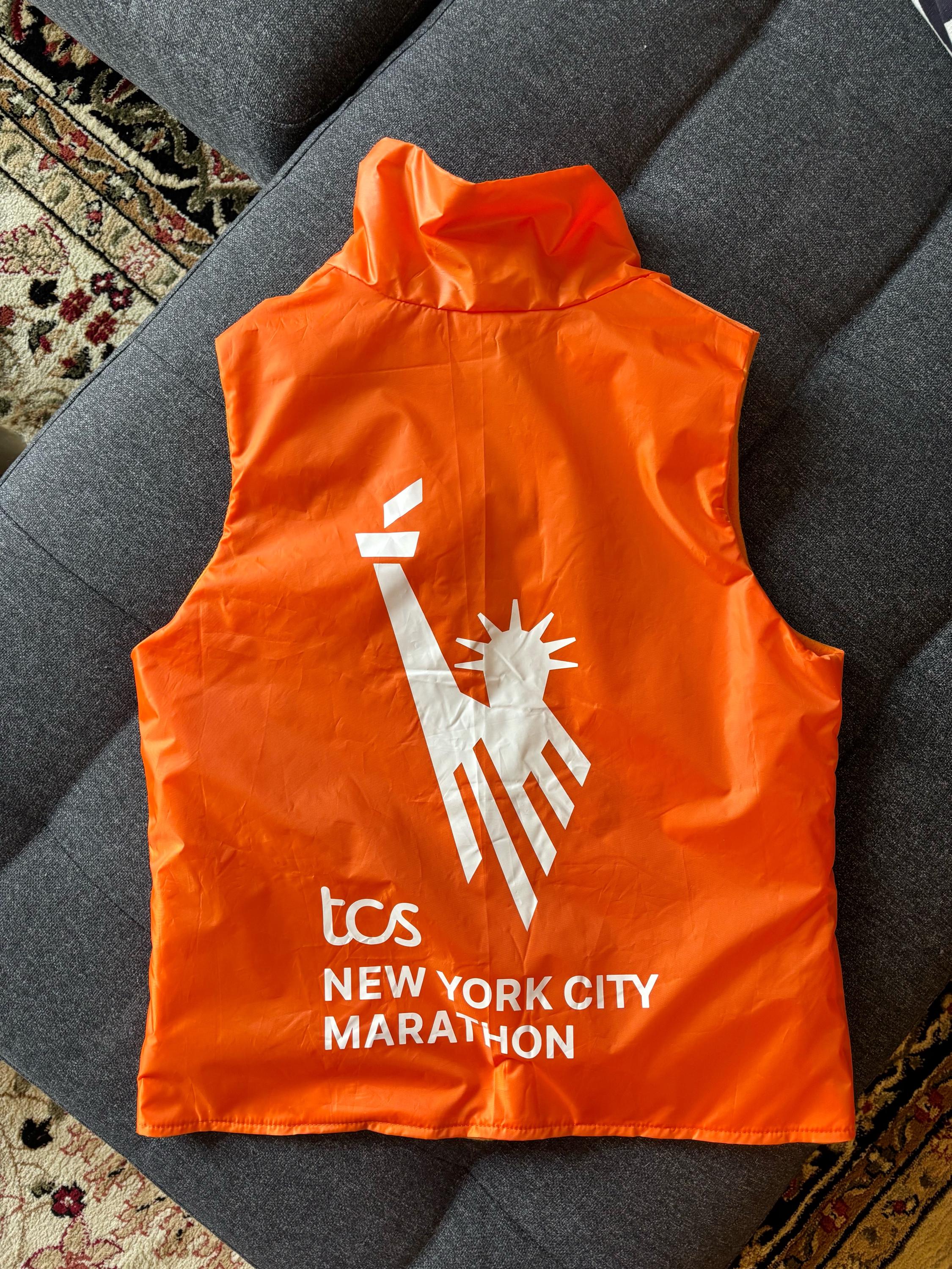Poncho Officiel Marathon De New York 2024 - Homme - Taille Unique Orange - Coupe-vent Imperméable