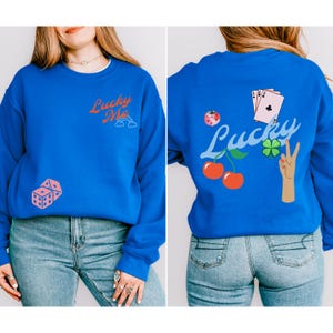 Moletom unissex Lucky Charm, gola redonda aconchegante para jogadores, presente de dia de São Patrício, uso casual diário, vestuário Positive Vibes, camiseta gráfica