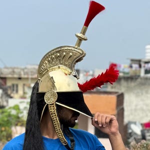 Napoleon Brass Pickelhaube Helmet – French 1st Empire Royal Cavalry Helmet for LARP & Reenactment