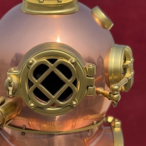 Antique Copper & Brass Diving Helmet Mark V - 18 Inch Display Piece