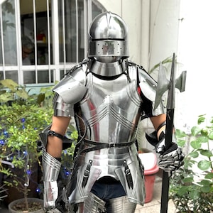 Gothic Medieval German Knight Full Suit of Armor | Premium Steel Full Body Armor Set for LARP, Cosplay & Historical Reenactment | Fantasy