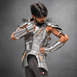 18 Gauge Steel Medieval Half Armor Suit: LARP Cosplay, Renaissance Festival