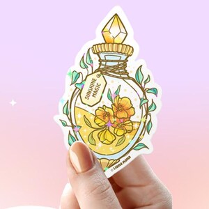 Magia del Sol / Pegatina Premium Impermeable / Regalo Coleccionable / Colección de Pociones en Botellas / Brillo / Pegatina Troquelada n.° 1026