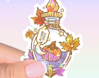 Autumn Magic Potion  Stars | Vinyl Sticker Waterproof | Collectable | Bottle Potions Series | #1028