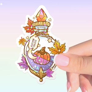 Autumn Magic Potion  Stars | Vinyl Sticker Waterproof | Collectable | Bottle Potions Series | #1028
