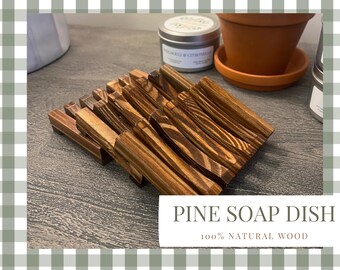 Natural Pine Wood Soap Dish
