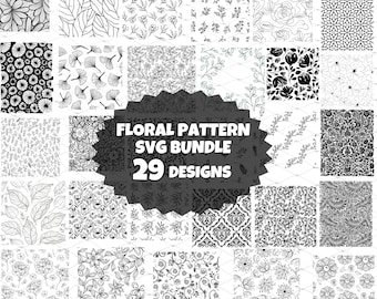 Floral Seamless Pattern SVG Bundle: Western Designs (Digital Download)